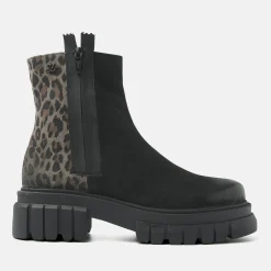 Vrouw Lazamani Boots-Dames Boots 85.612 Leopard-Black