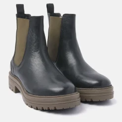 Vrouw Lazamani Chelsea Boots-Dames Chelsea Boots 85.417 Khaki-Black