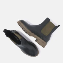 Vrouw Lazamani Chelsea Boots-Dames Chelsea Boots 85.417 Khaki-Black