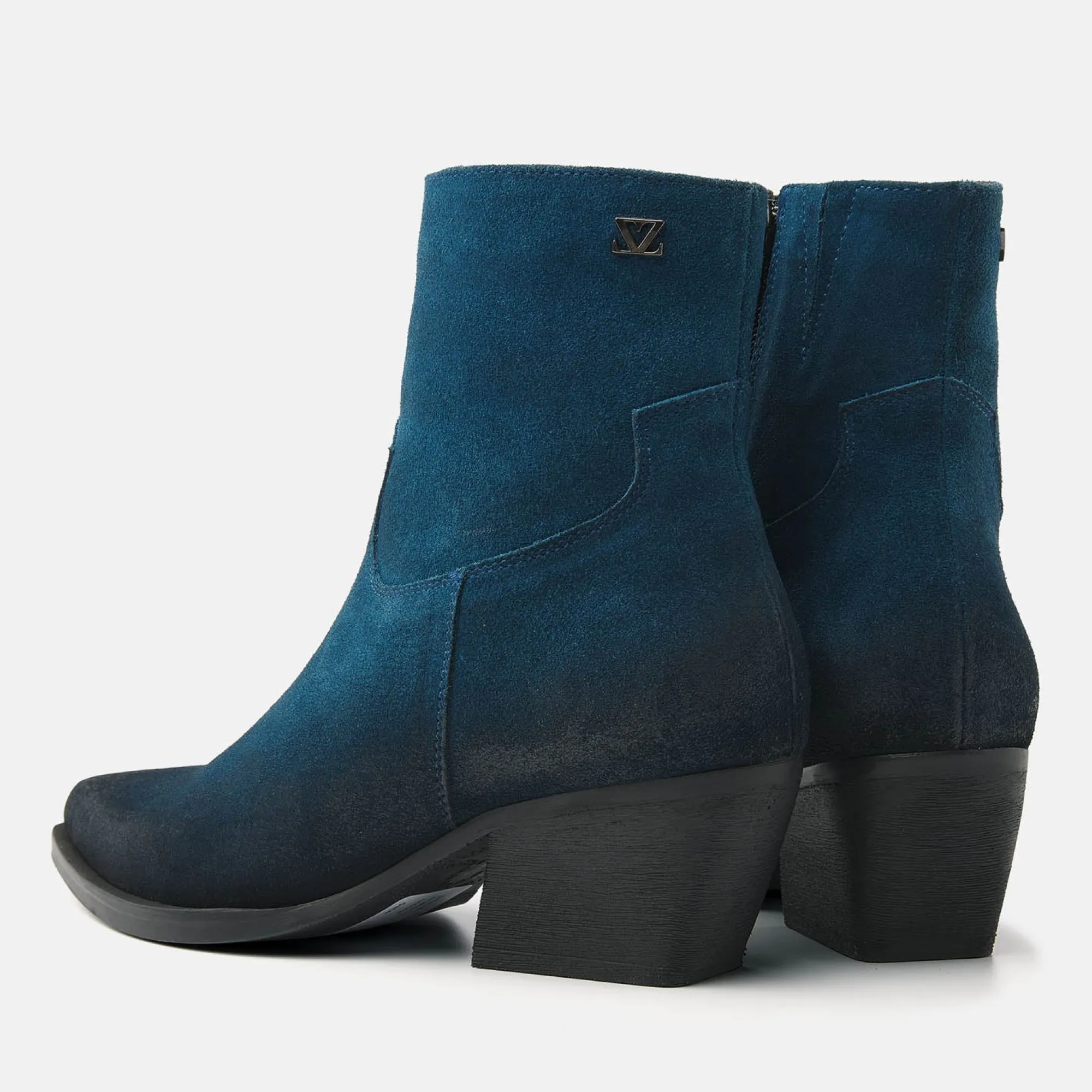 Vrouw Lazamani Cowboy Laarzen-Dames Enkellaarsjes 85.632 Blue