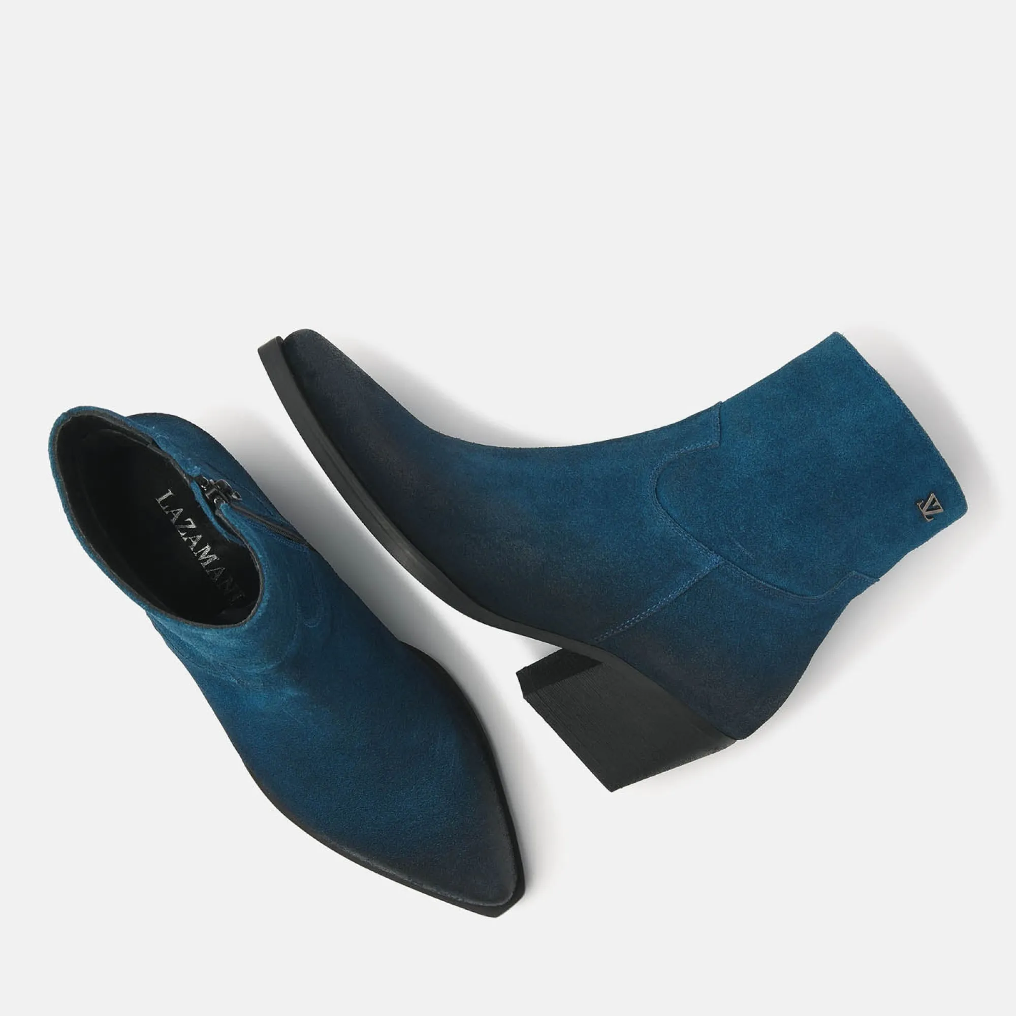Vrouw Lazamani Cowboy Laarzen-Dames Enkellaarsjes 85.632 Blue