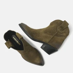 Vrouw Lazamani Cowboy Laarzen-Dames Enkellaarsjes 55.103 Green