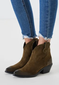 Vrouw Lazamani Cowboy Laarzen-Dames Enkellaarsjes 55.103 Green