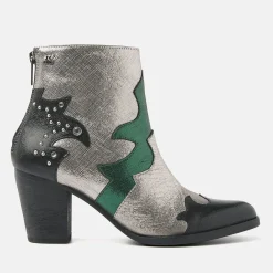Vrouw Lazamani Enkellaarsjes-Dames Enkellaarsjes 85.609 Green-Multi