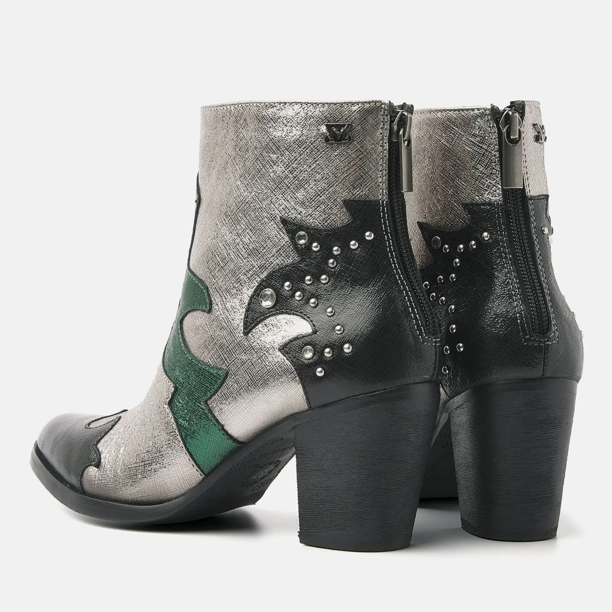 Vrouw Lazamani Enkellaarsjes-Dames Enkellaarsjes 85.609 Green-Multi