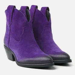 Vrouw Lazamani Cowboy Laarzen-Dames Enkellaarsjes 55.103 Purple