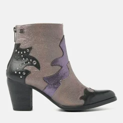 Vrouw Lazamani Enkellaarsjes-Dames Enkellaarsjes 85.609 Purple-Multi