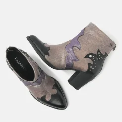 Vrouw Lazamani Enkellaarsjes-Dames Enkellaarsjes 85.609 Purple-Multi