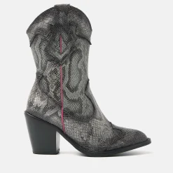 Vrouw Lazamani Cowboy Laarzen-Dames Laarsjes 35.120 Grey-Python