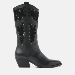 Vrouw Lazamani Halfhoge Laarzen-Dames Laarzen 85.616 Black