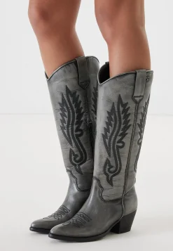 Vrouw Lazamani Cowboy Laarzen-Dames Laarzen 85.604 Grey