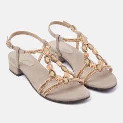 Vrouw Lazamani Sandalen-Dames Sandalen 85.379 Biscuit
