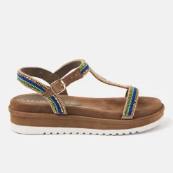 Vrouw Lazamani Sandalen-Dames Sandalen 75.417 Blue Multi