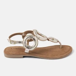 Vrouw Lazamani Sandalen-Dames Sandalen 33.543 Gold