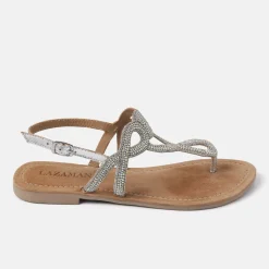 Vrouw Lazamani Sandalen-Dames Sandalen 33.510 Silver