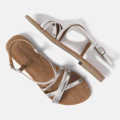 Vrouw Lazamani Sandalen-Dames Sandalen 33.523 Silver