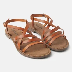 Vrouw Lazamani Sandalen-Dames Sandalen 75.527 Tan