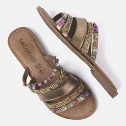 Vrouw Lazamani Slippers-Dames Slippers 75.403 Copper Combi