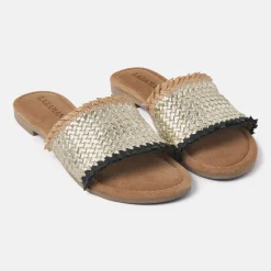 Vrouw Lazamani Slippers-Dames Slippers 33.486 Gold Black