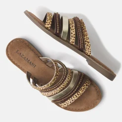 Vrouw Lazamani Slippers-Dames Slippers 75.532 Leopard