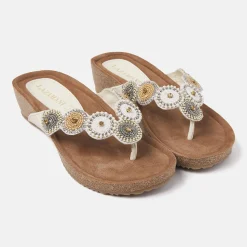Vrouw Lazamani Slippers-Dames Slippers 75.455 Off-White