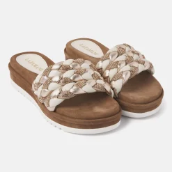 Vrouw Lazamani Slippers-Dames Slippers 75.302 Off-White