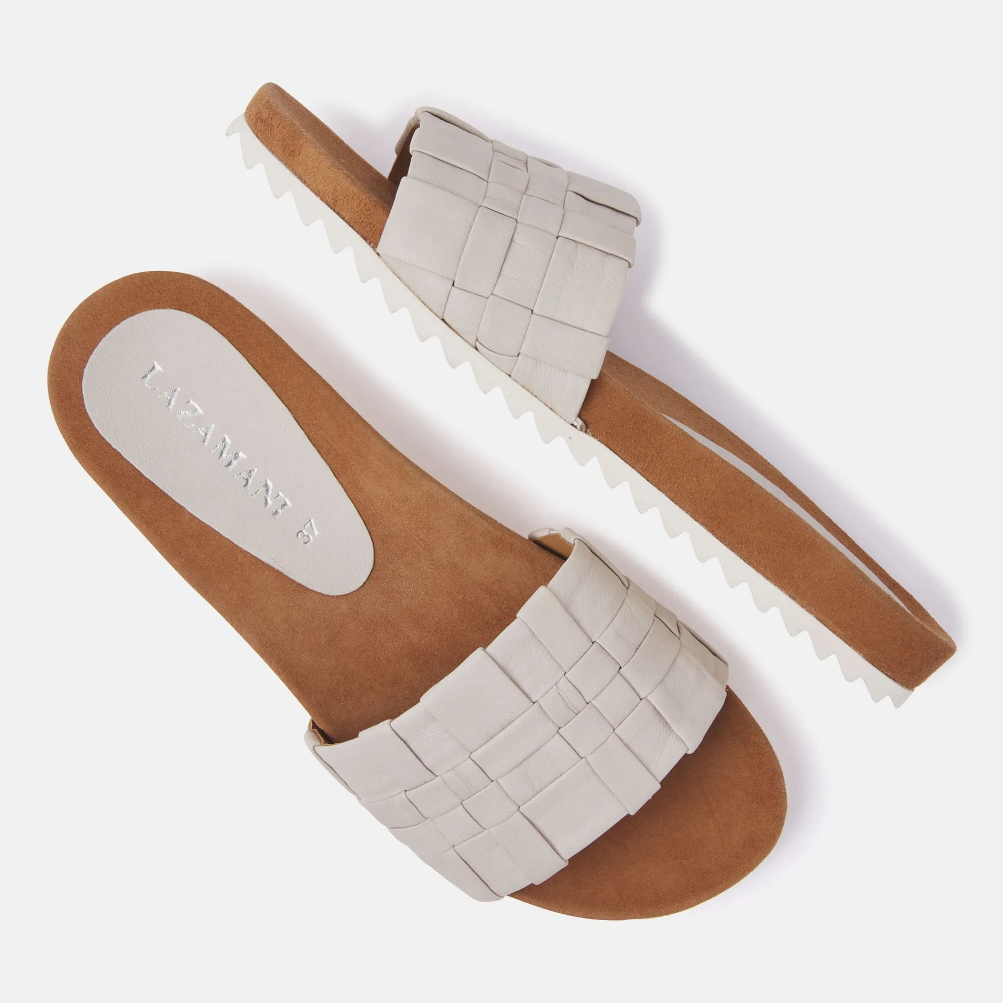 Vrouw Lazamani Slippers-Dames Slippers 33.504 Oyster