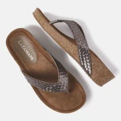 Vrouw Lazamani Slippers-Dames Slippers 75.807 Pewter