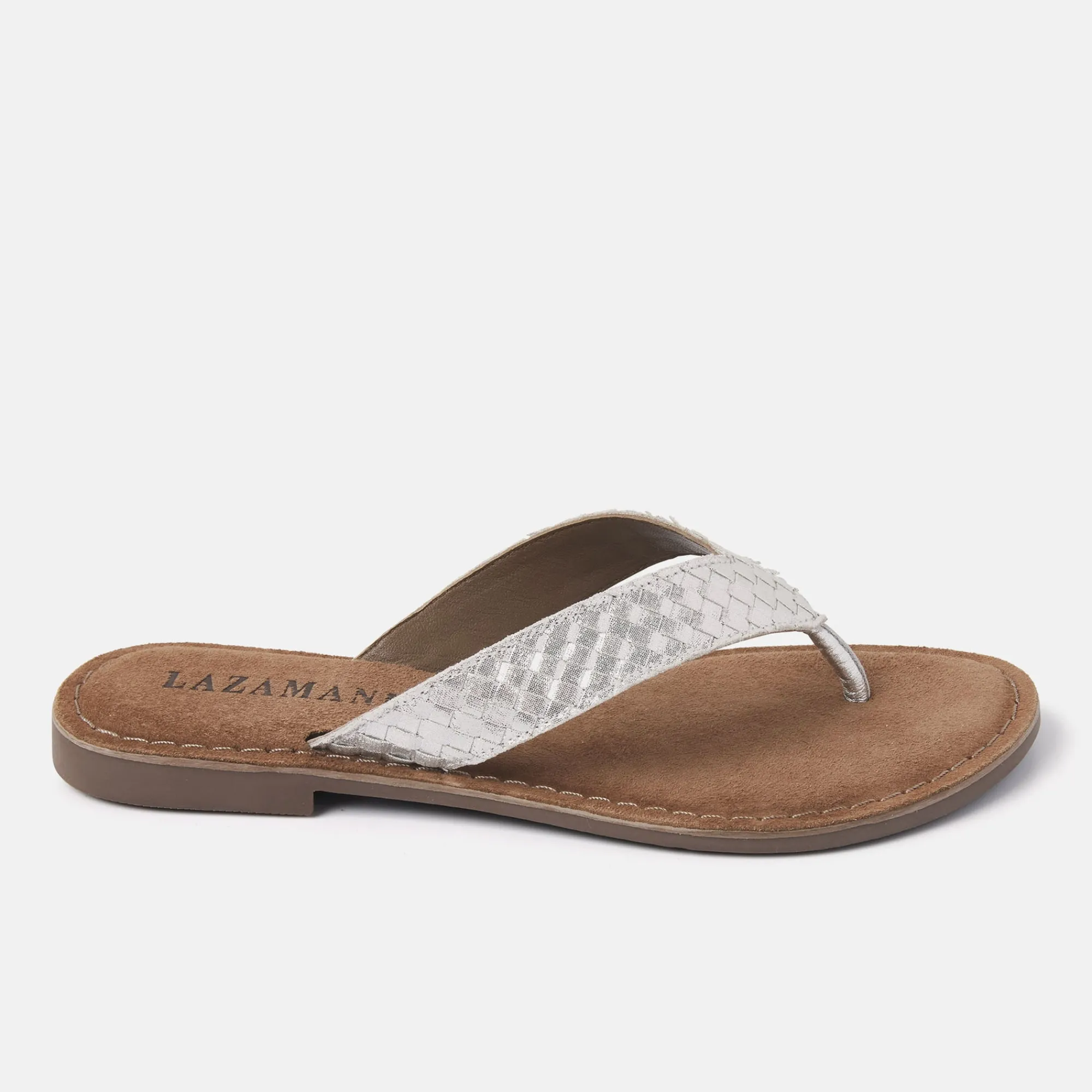 Vrouw Lazamani Slippers-Dames Slippers 75.806 Silver