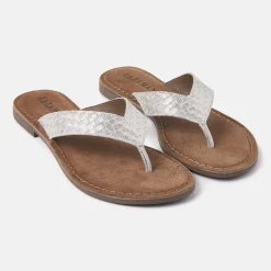 Vrouw Lazamani Slippers-Dames Slippers 75.806 Silver
