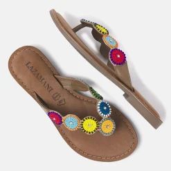 Vrouw Lazamani Slippers-Dames Slippers 75.451 Taupe