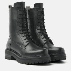 Vrouw Lazamani Veterboots-Dames Veterboots 85.629 Black