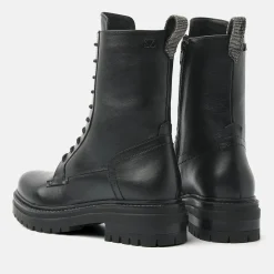 Vrouw Lazamani Veterboots-Dames Veterboots 85.629 Black