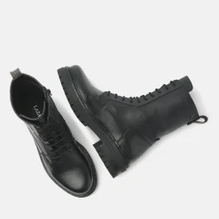 Vrouw Lazamani Veterboots-Dames Veterboots 85.629 Black