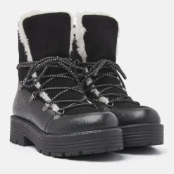 Vrouw Lazamani Veterboots-Dames Veterboots 85.349 Black