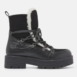 Vrouw Lazamani Boots-Dames Veterboots 85.349 Black