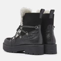 Vrouw Lazamani Boots-Dames Veterboots 85.349 Black