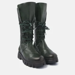 Vrouw Lazamani Veterboots-Dames Veterlaarzen 74.467 Army