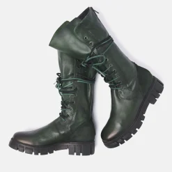 Vrouw Lazamani Veterboots-Dames Veterlaarzen 74.467 Army
