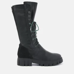 Vrouw Lazamani Halfhoge Laarzen-Dames Veterlaarzen 74.467 Black